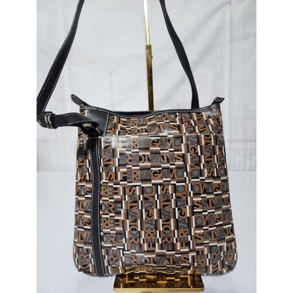 Authentic Salvatore Ferragamo Coated Canvas Shoulder Bag Brown - Picture 9 of 16